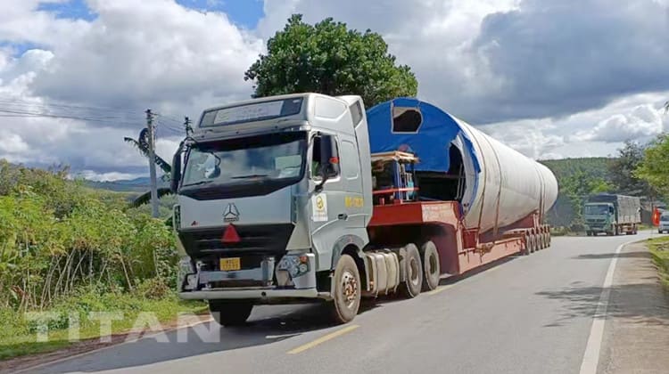 Vietnam Customer Feedback of Wind Turbine Tower Transport Trailer