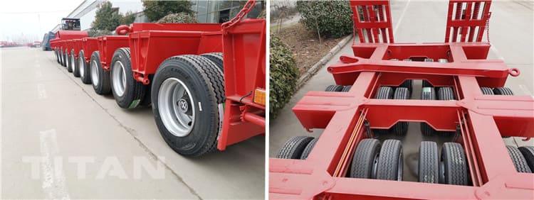 Details of Hydraulic Multi Axle Low Bed SPMT Trailer