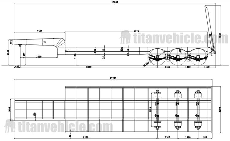 Tri Axle 80 Ton Low Loader Trailer for Sale in Nigeria Lagos - TITAN Vehicle