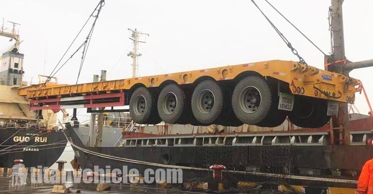 4 Axle 80 Ton Low Bed Truck Trailer for Sale In Chile Valparaíso