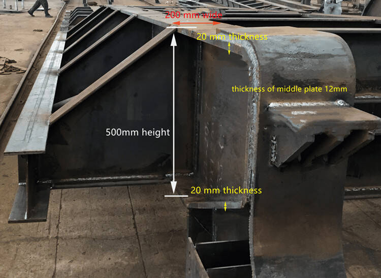 the main beam of titan low bed trailer